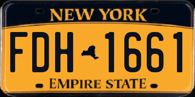 NY license plate FDH1661