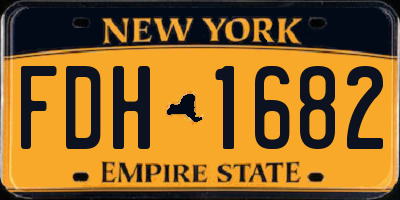 NY license plate FDH1682