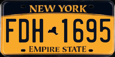 NY license plate FDH1695