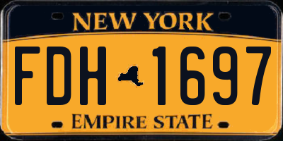 NY license plate FDH1697