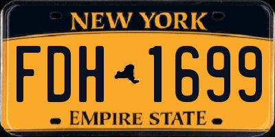 NY license plate FDH1699