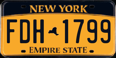 NY license plate FDH1799