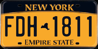 NY license plate FDH1811