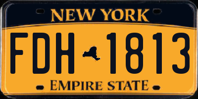 NY license plate FDH1813