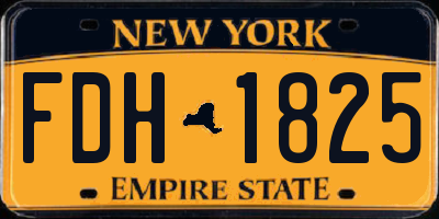 NY license plate FDH1825