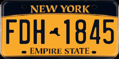 NY license plate FDH1845