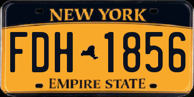 NY license plate FDH1856