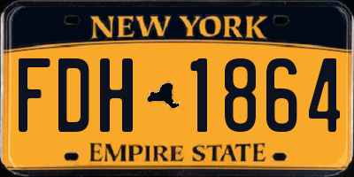 NY license plate FDH1864