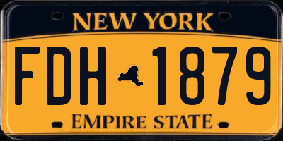 NY license plate FDH1879