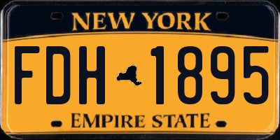 NY license plate FDH1895