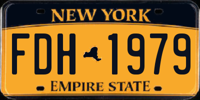 NY license plate FDH1979