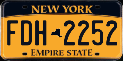 NY license plate FDH2252