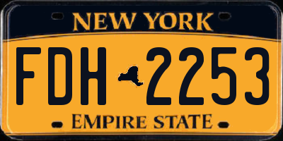 NY license plate FDH2253