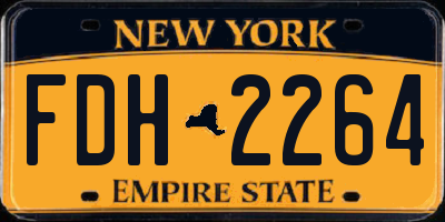 NY license plate FDH2264