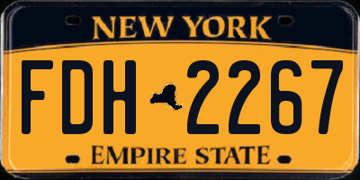 NY license plate FDH2267