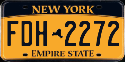 NY license plate FDH2272