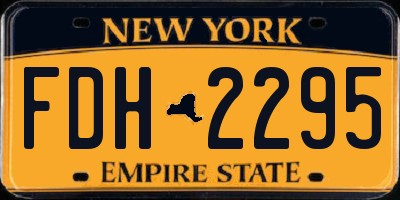 NY license plate FDH2295