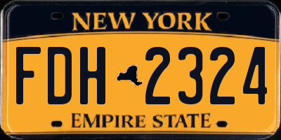 NY license plate FDH2324
