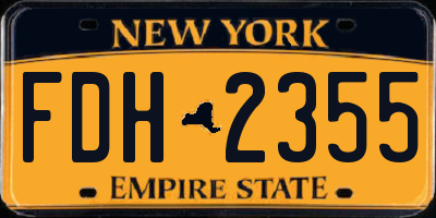 NY license plate FDH2355