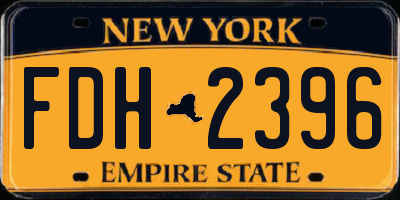 NY license plate FDH2396