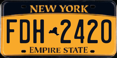 NY license plate FDH2420