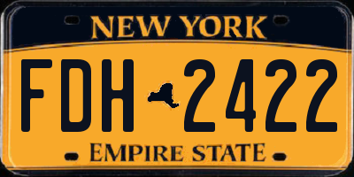 NY license plate FDH2422