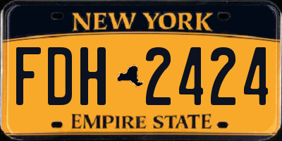 NY license plate FDH2424