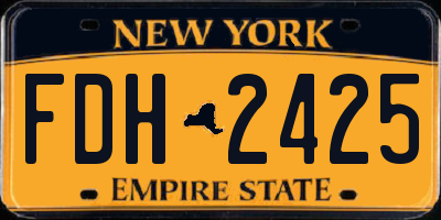 NY license plate FDH2425