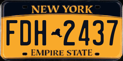 NY license plate FDH2437