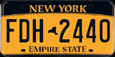 NY license plate FDH2440