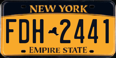 NY license plate FDH2441