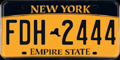 NY license plate FDH2444