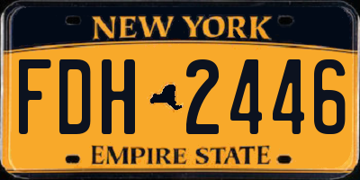 NY license plate FDH2446