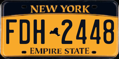 NY license plate FDH2448