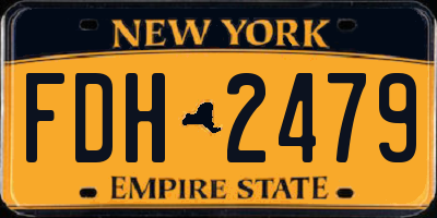 NY license plate FDH2479