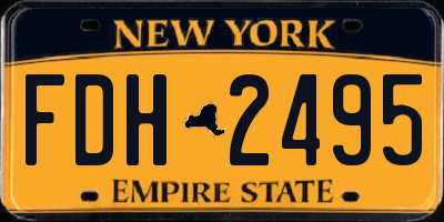 NY license plate FDH2495