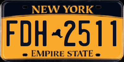 NY license plate FDH2511