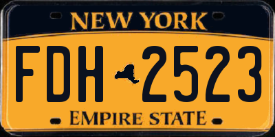 NY license plate FDH2523