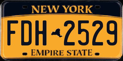 NY license plate FDH2529