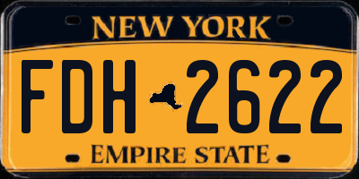 NY license plate FDH2622