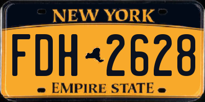 NY license plate FDH2628