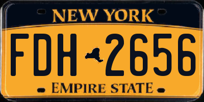 NY license plate FDH2656