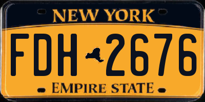 NY license plate FDH2676