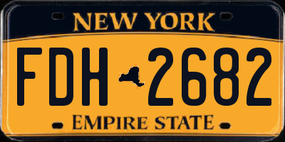 NY license plate FDH2682
