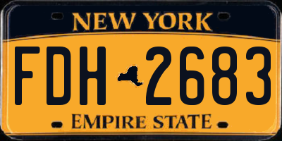 NY license plate FDH2683