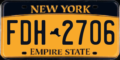 NY license plate FDH2706