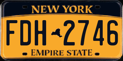 NY license plate FDH2746