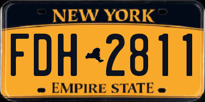 NY license plate FDH2811