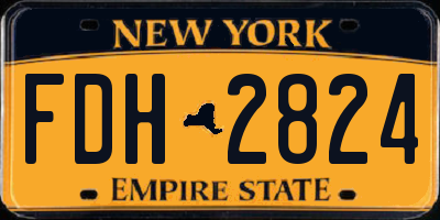 NY license plate FDH2824