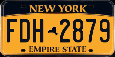NY license plate FDH2879